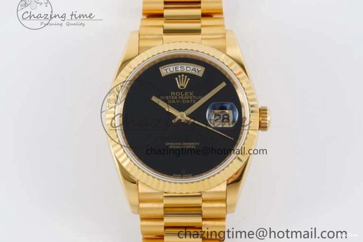 MiroTime 0321 NewStyle Day Date 36 YG RAF Best Edition Black No Marker on YG Bracelet A 2019